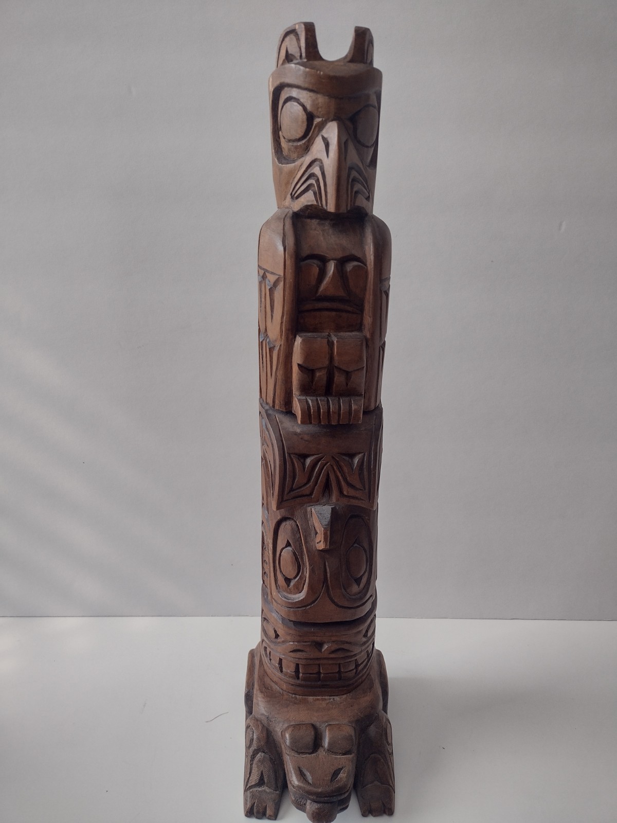 Vintage Roger Guss Totem Pole Carving Thunderbird 1978 North Vancouver BC 17\