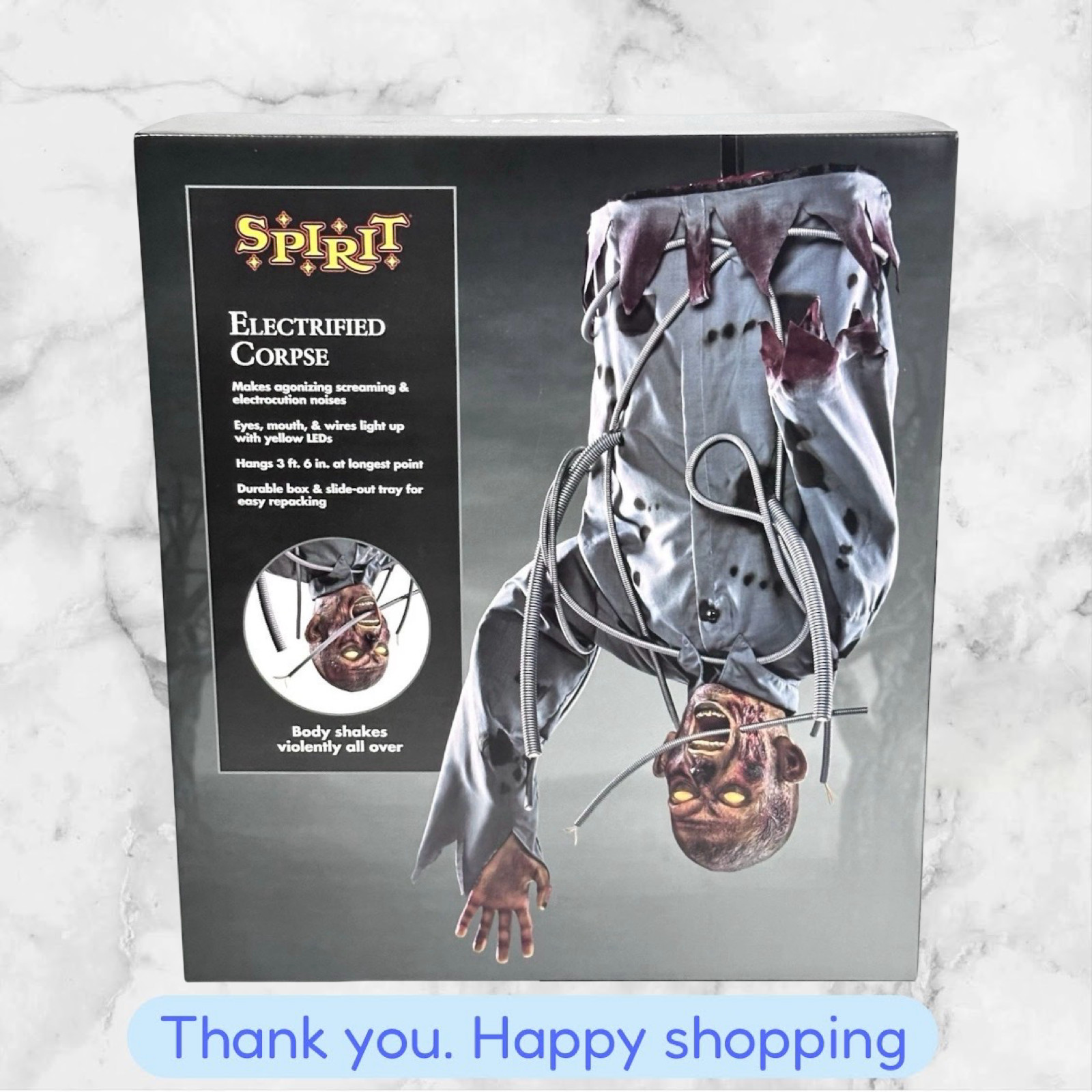 Spirit Halloween 3 Ft 6 In Electrified Corpse Animatronic Horror Prop Decor NEW
