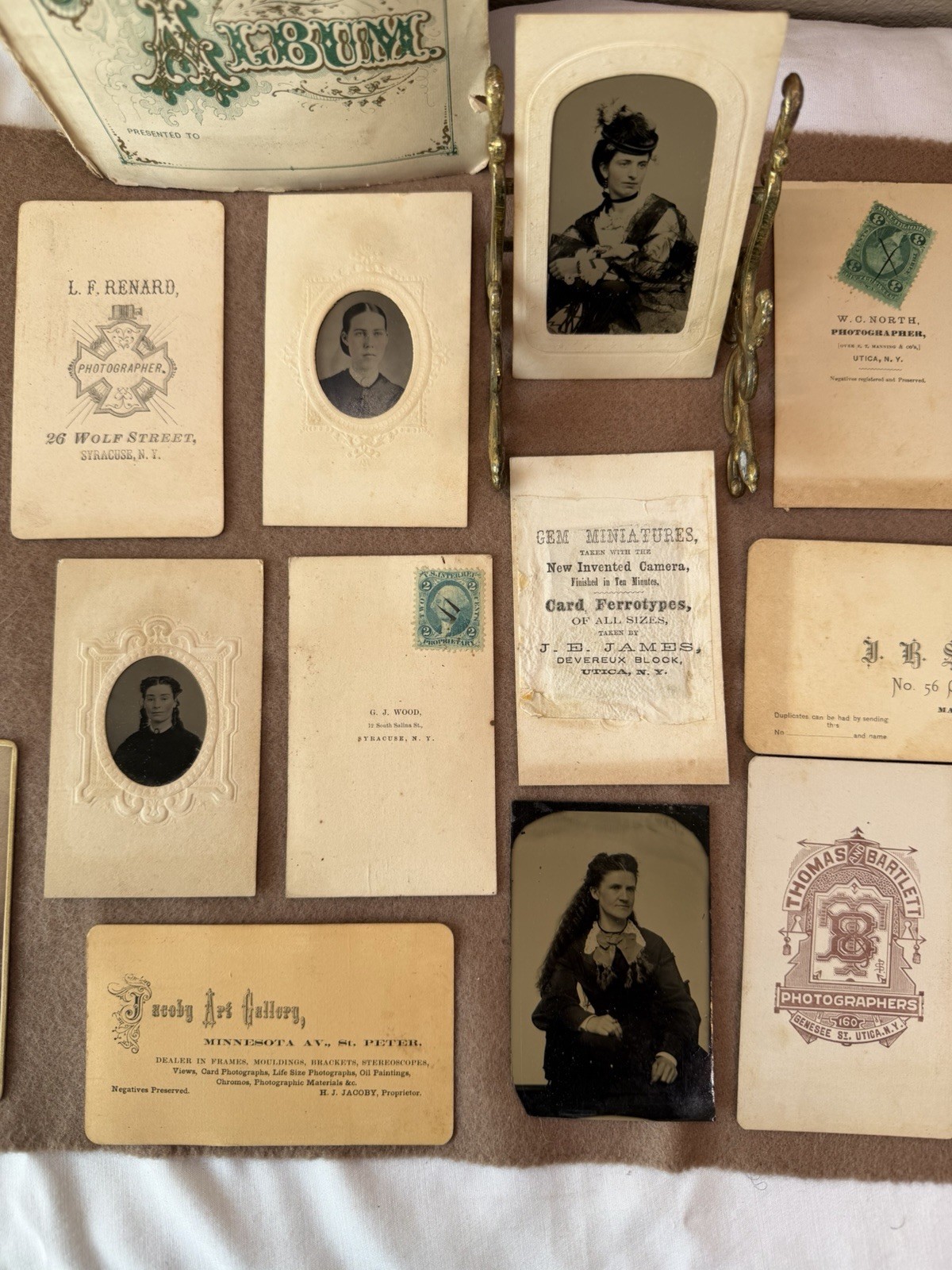 Antique 19th-Century NY & Midwest Cabinet Card & Tintype Photo Archive