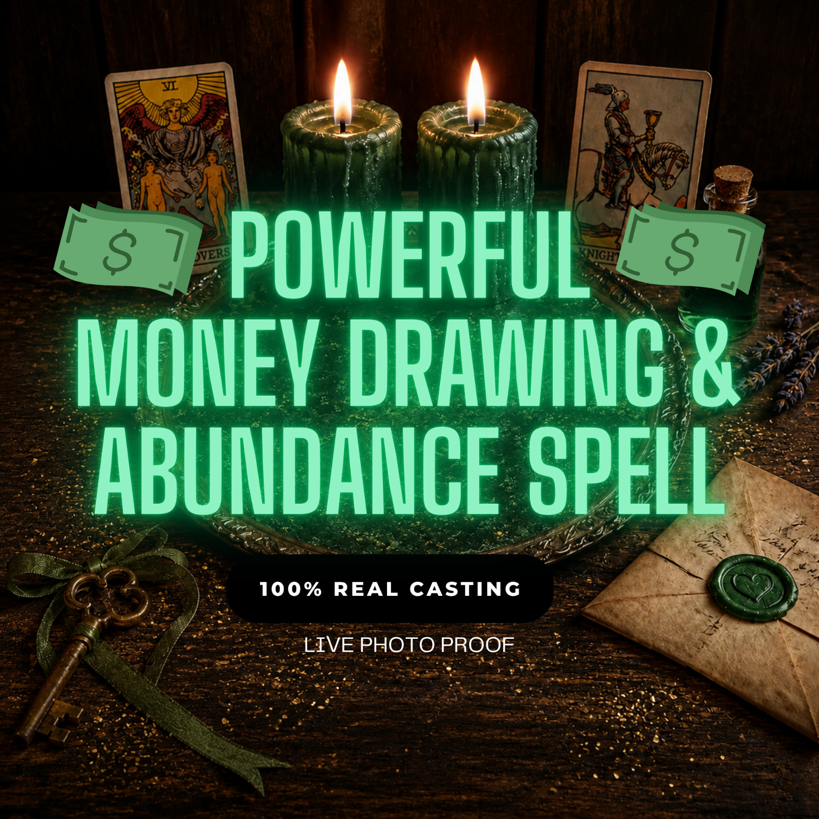 Money Spell, Same Day | Abundance Ritual Cash Drawing, White Magic