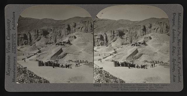 Valley of Kings Thebes Egypt 1924 Tomb of Tutankhamun Excavation Stereoview