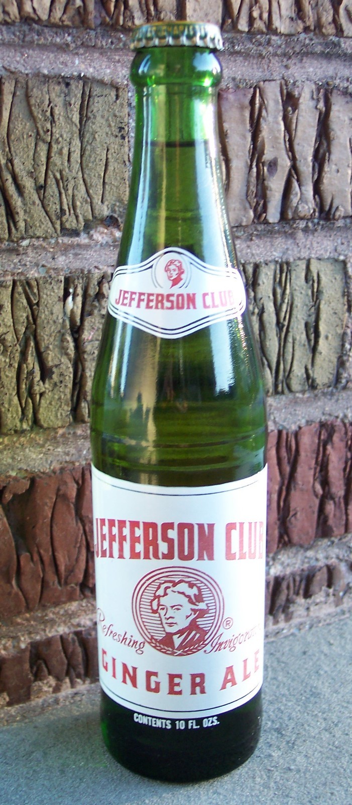 JEFFERSON CLUB SODA BOTTLE 10oz CHARLOTTESVILLE VA VIRGINIA PEPSI COLA BOTTLING