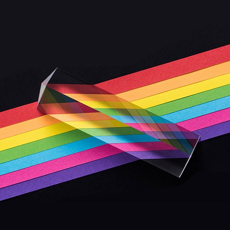 Optical Triangular Prism Crystal Glass Science Light Spectrum Physics Teaching