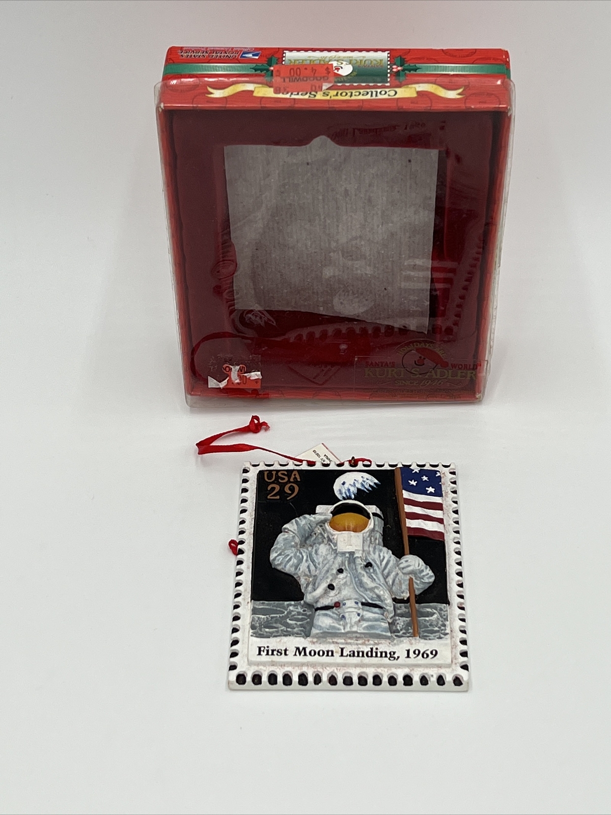 Kurt Adler USPS First Moon Landing 1969 Stamp Style Ornament, 1998