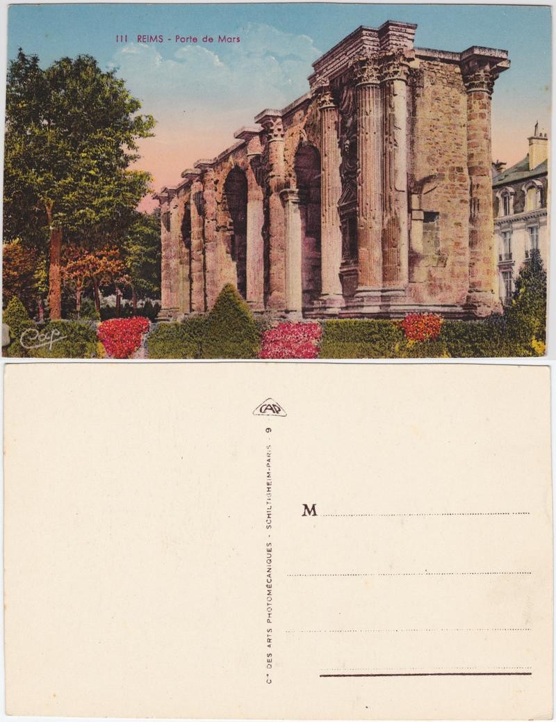 CPA Reims Reims Porte de Mars 1929