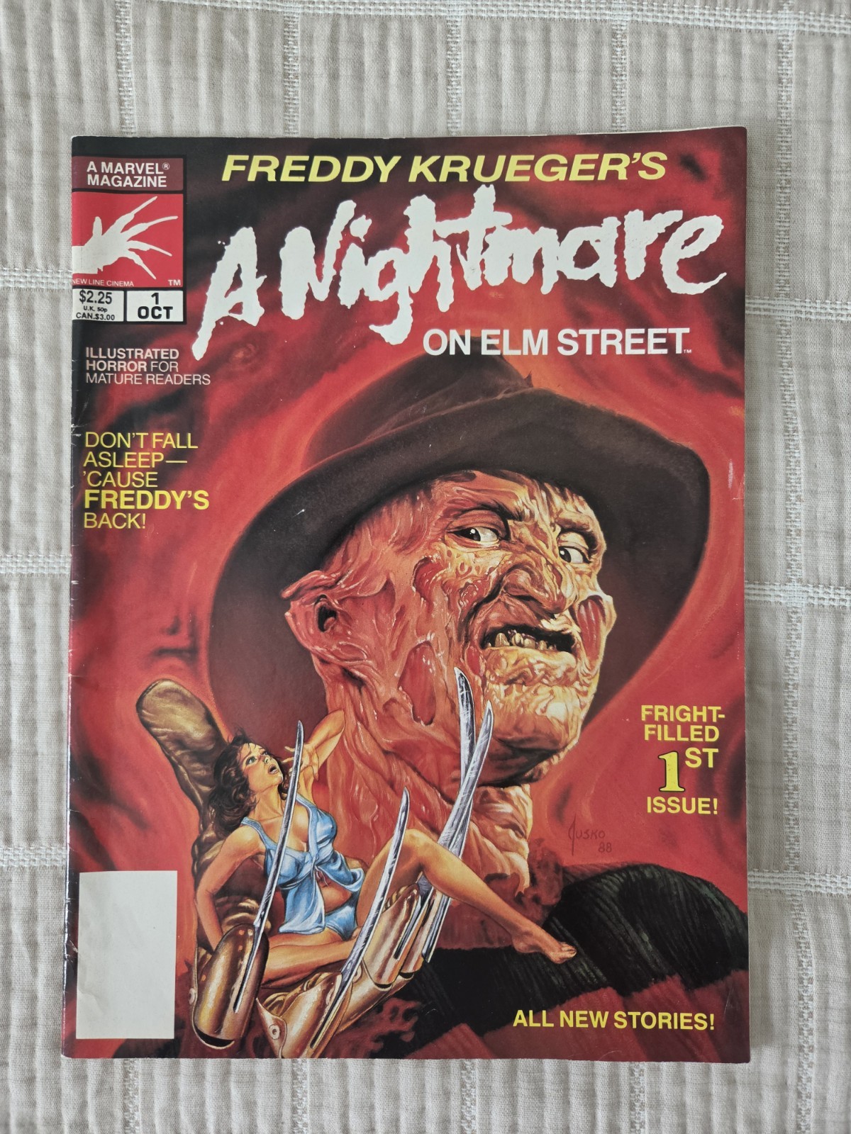 Freddy Krueger\'s a Nightmare on Elm Street #1 Marvel Comics 1989 Comic Magazine