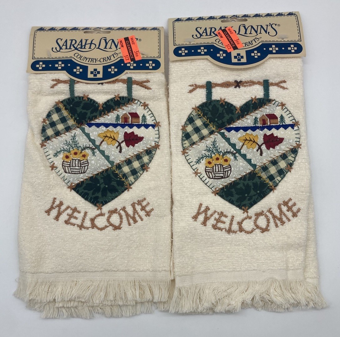 New Old Stock, Vintage Kitchen Towel 2pc Sarah Lynns Country Kitchen Rn 15545