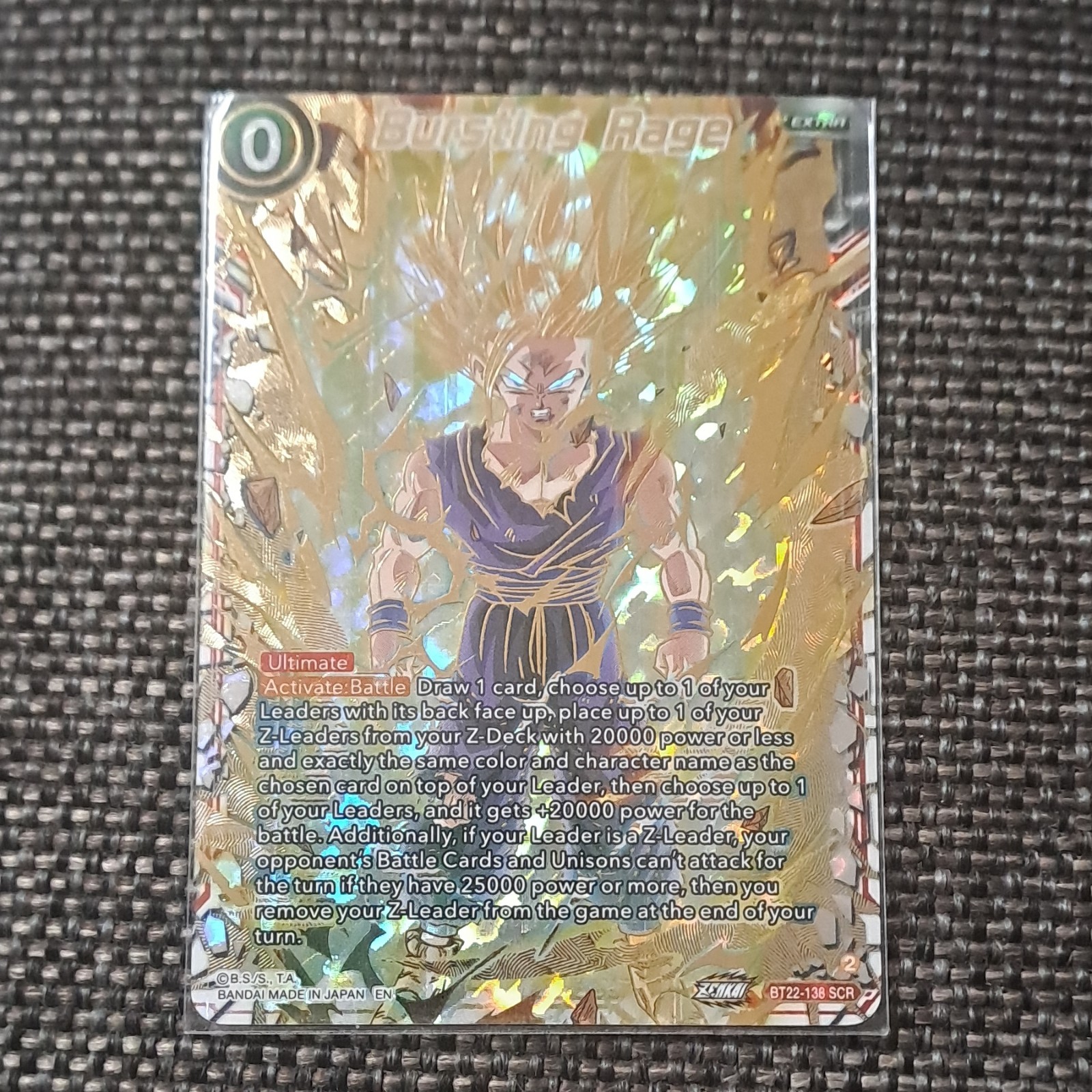 Bandai Dragon Ball Super Bursting Rage BT22-138 SCR Extra EN Foil