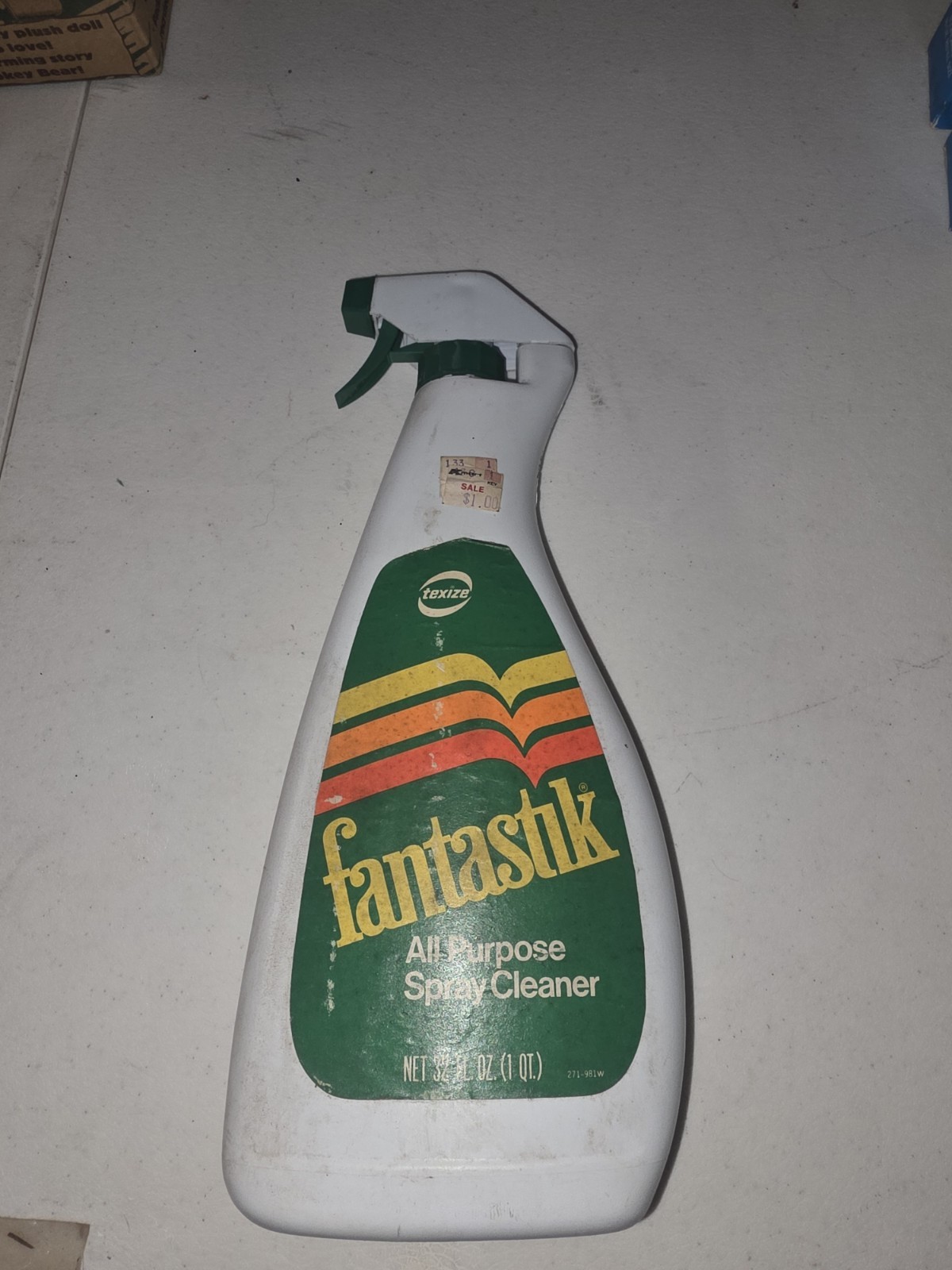 Vintage 1983 Full Unsprayed Bottle Fantastik Spray All Purpose Cleaner by Texize