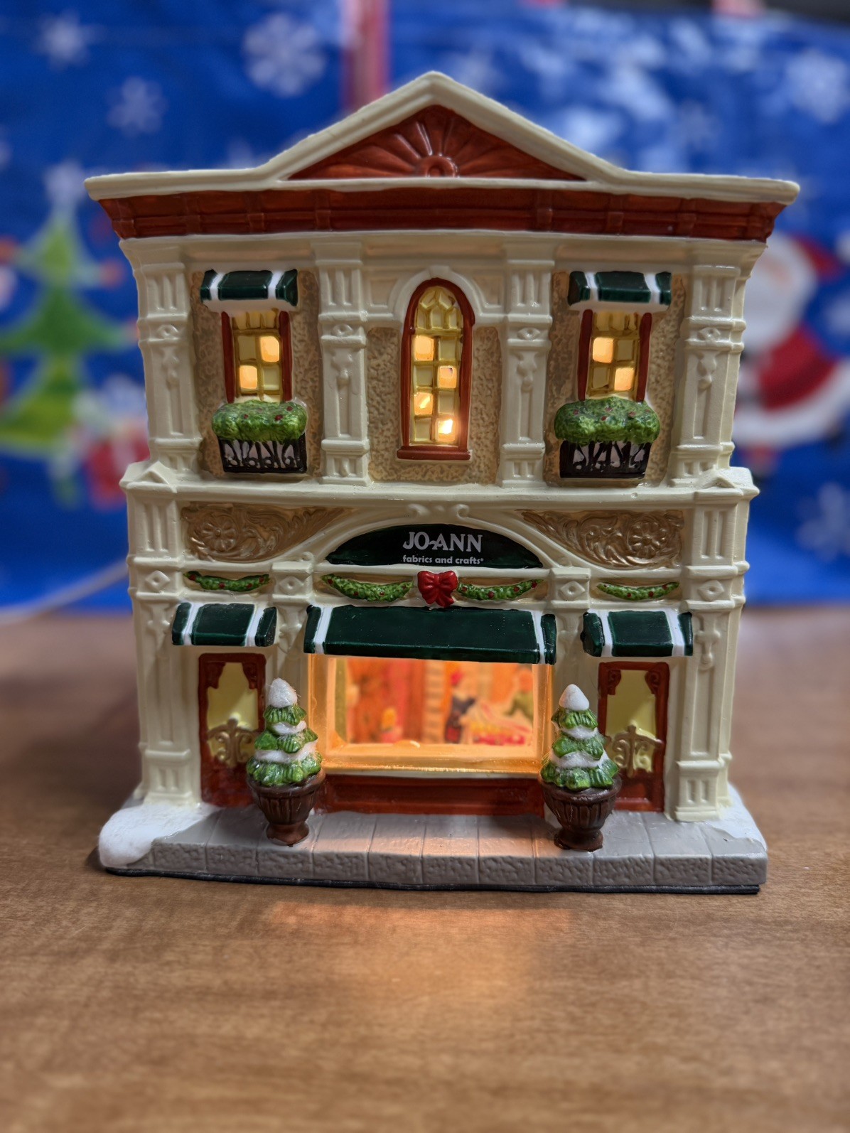Holiday Inspirations Christmas Village lighted Jo-Ann Fabrics Store 2012 
