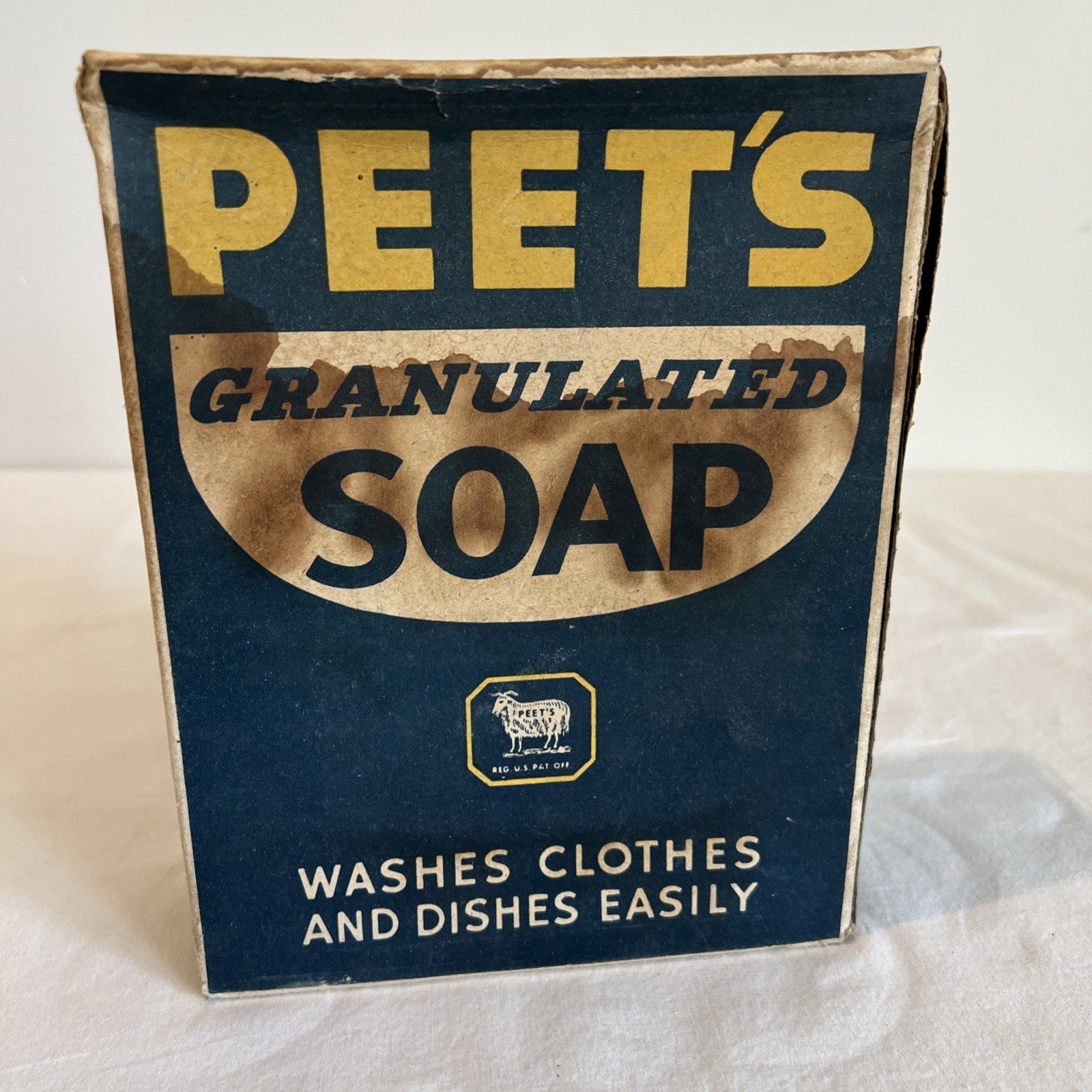 Vintage 1940s-50s Peet’s Granulated Soap Laundry Dishes Unopened Box