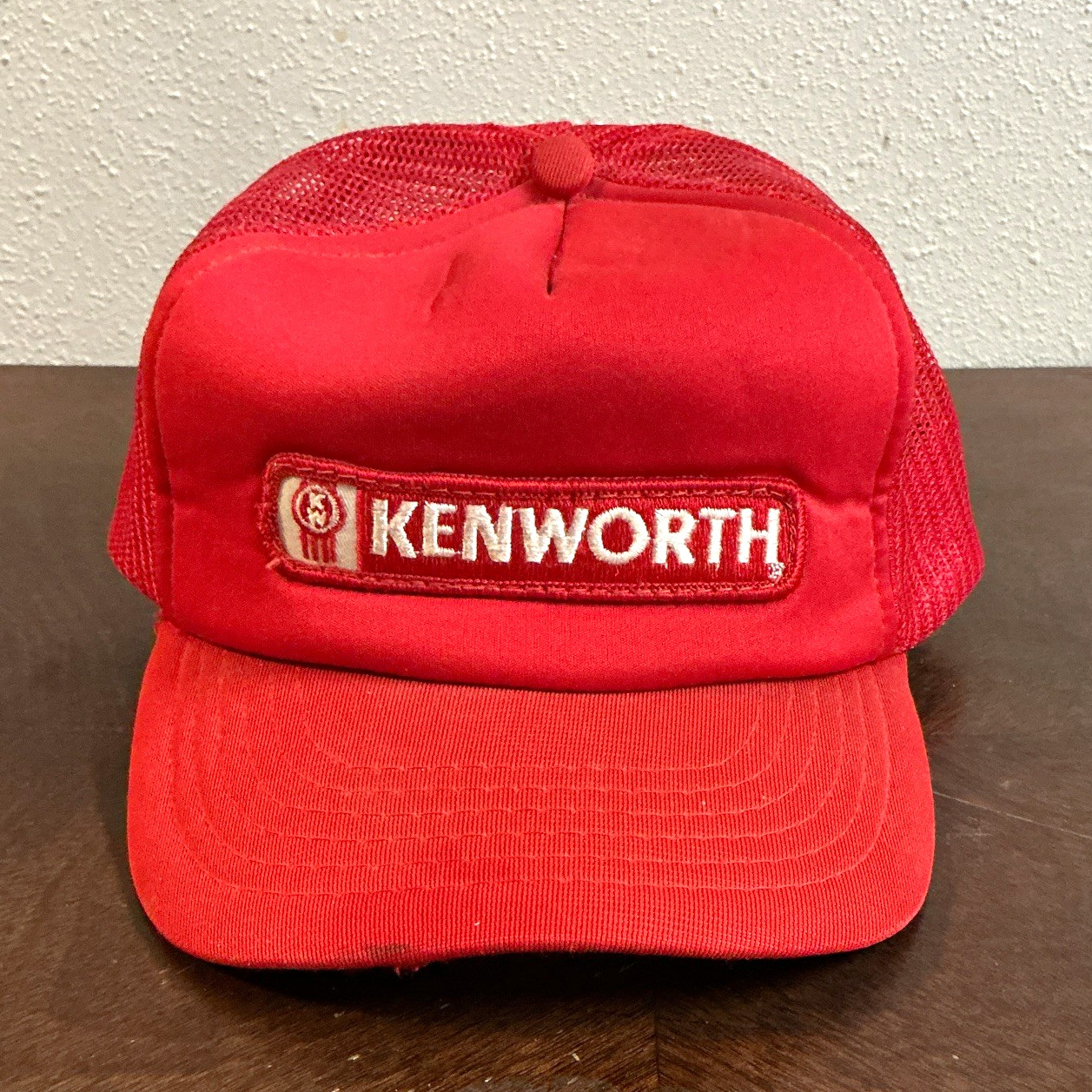 Vintage Red Mesh Trucker Snapback Hat Cap Top Ace Style 30C Size 7-1/8