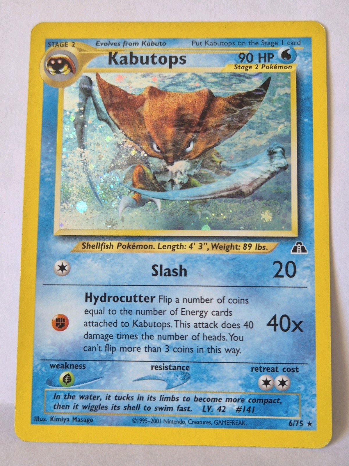 Pokémon TCG Kabutops Neo Discovery Holo 6/75
