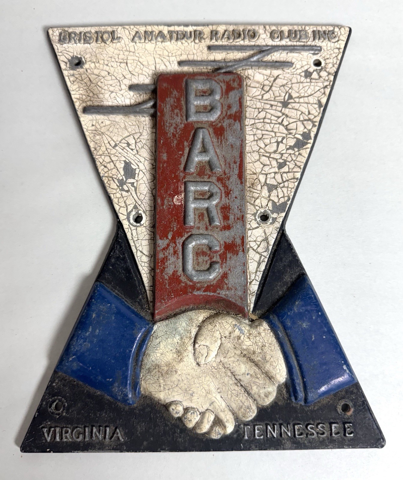 Vintage Bristol Amateur Radio Club Cast Aluminum Plaque Sign BARC VA TN