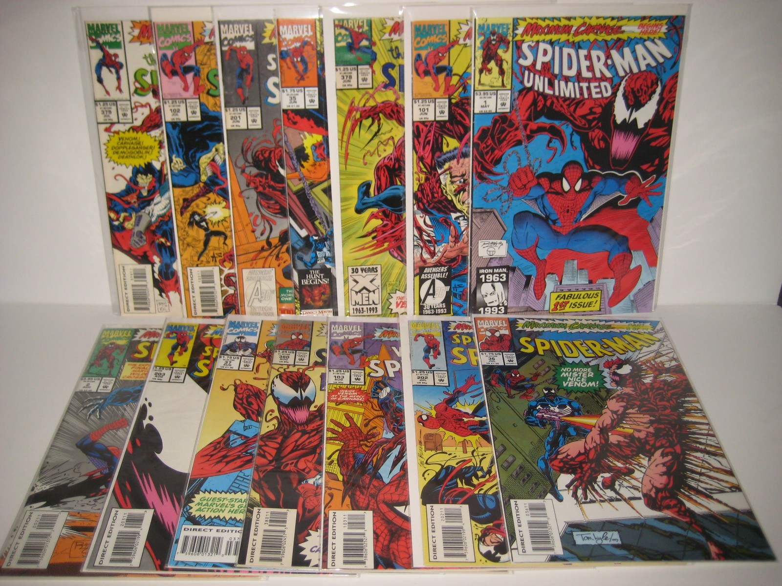 SPIDER-MAN MAXIMUM CARNAGE #1-14 FULL SET 1993 UNLIMITED AMAZING WEB SPECTACULAR