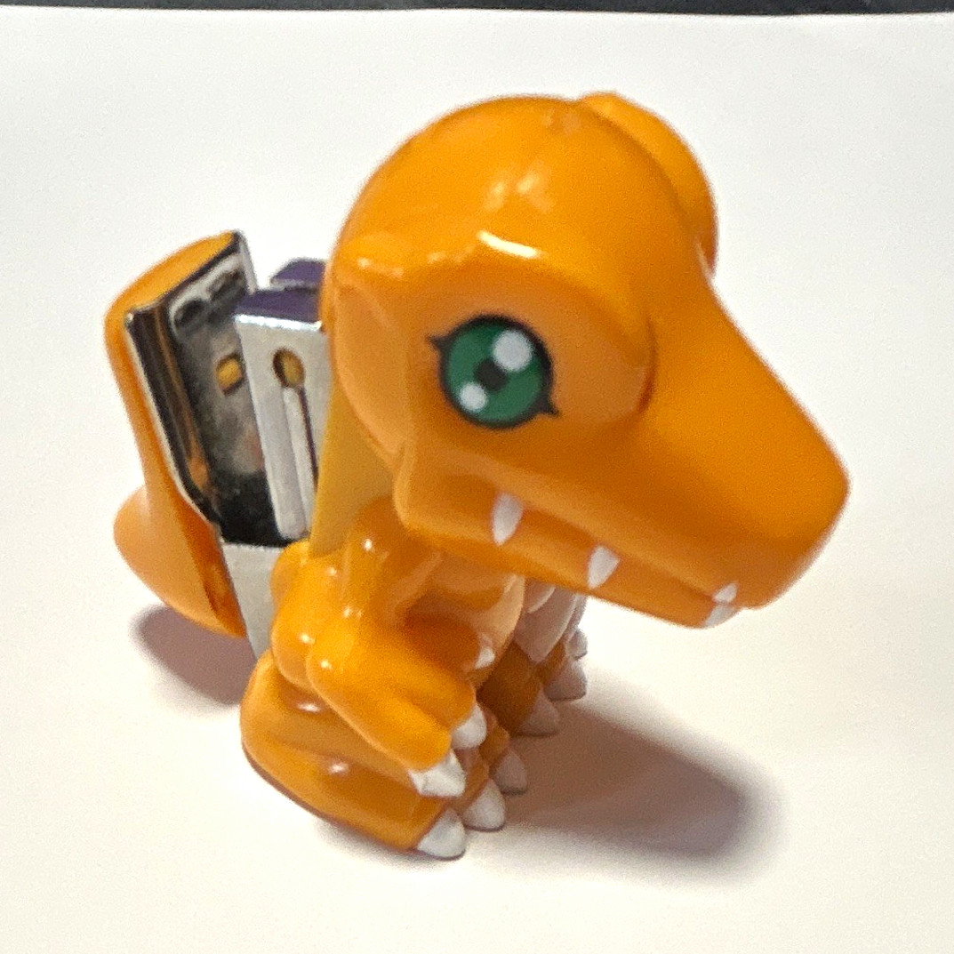 Vintage 1999 Bandai Digimon Agumon Mini Desk Stapler Novelty Anime Figure