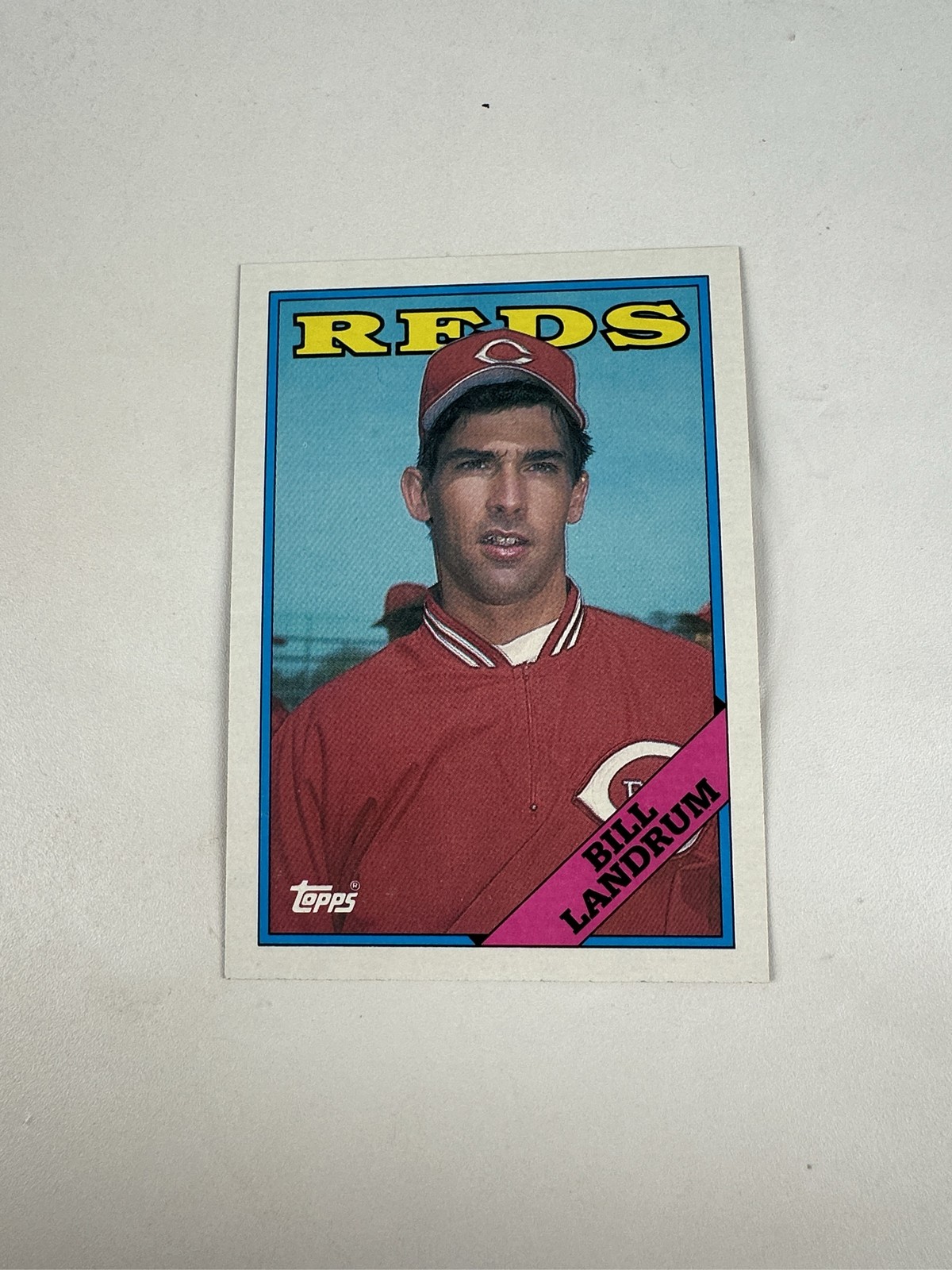 1988 Topps Baseball Card #42 Bill Landrum Cincinnati Reds