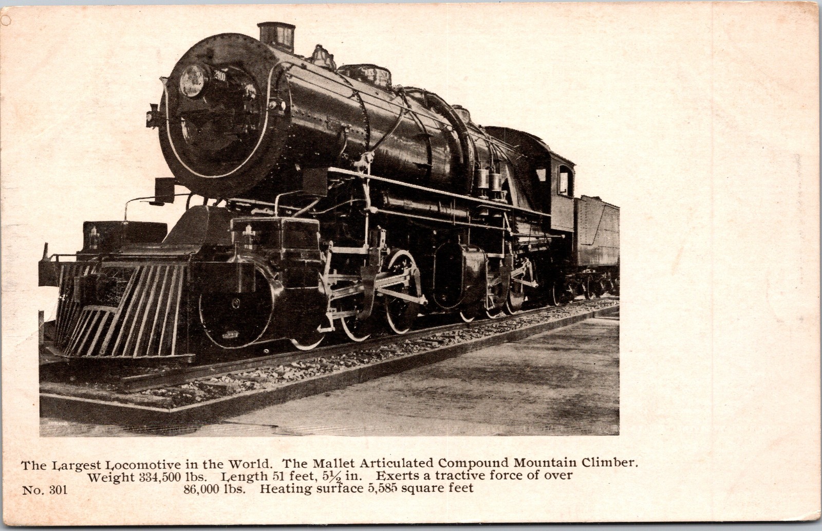Postcard Mallet Articulated Compound Mountain Climber locomotive