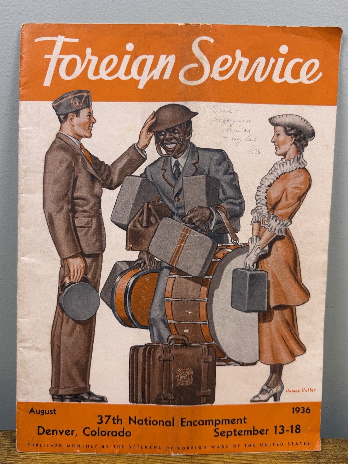 August 1936 Foreign Service 37th National Encampment Denver Sept 13-18 Magazine