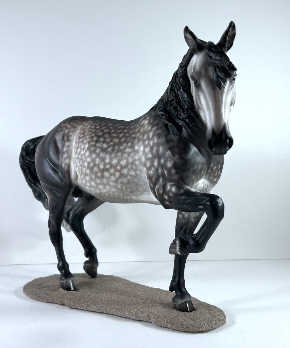 Custom Painted Artist Resin,  Star of Orion, Star Dapple Grey, by Sheryl Leisure