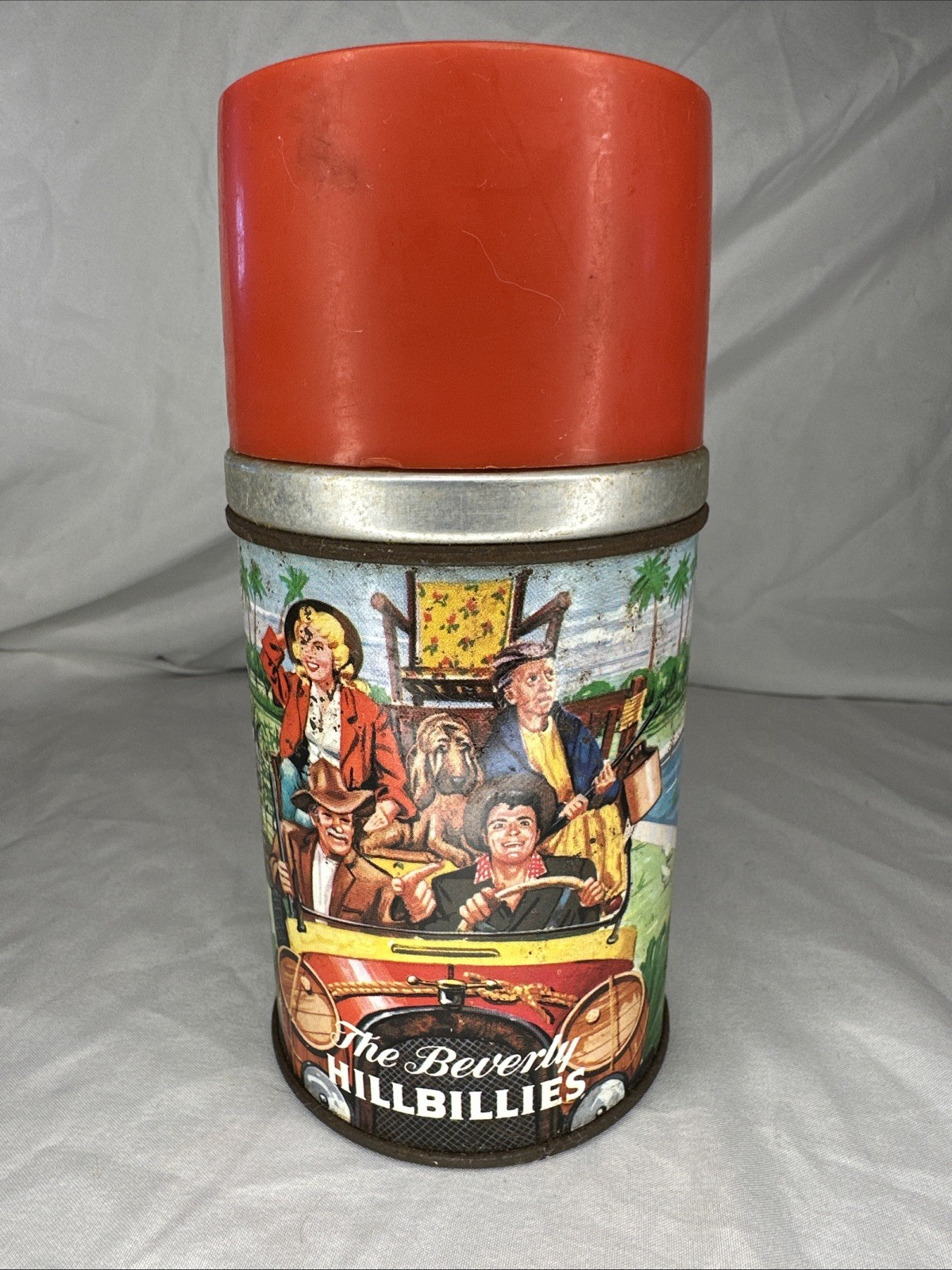 VINTAGE ADVERTISING BEVERLY HILLBILLIES THERMOS  Aladdin Industries Filmways Tv