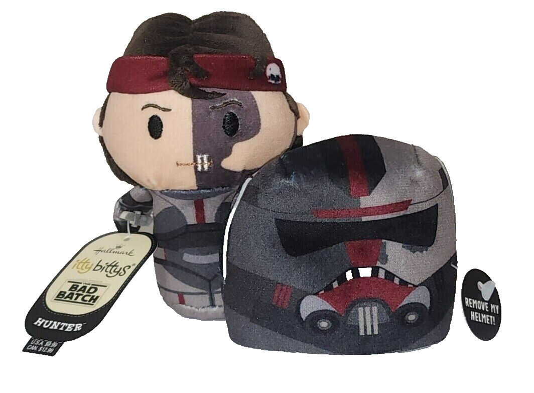 Hallmark Itty Bittys Star Wars Hunter Bad Batch w Removable Helmet Plush NWT