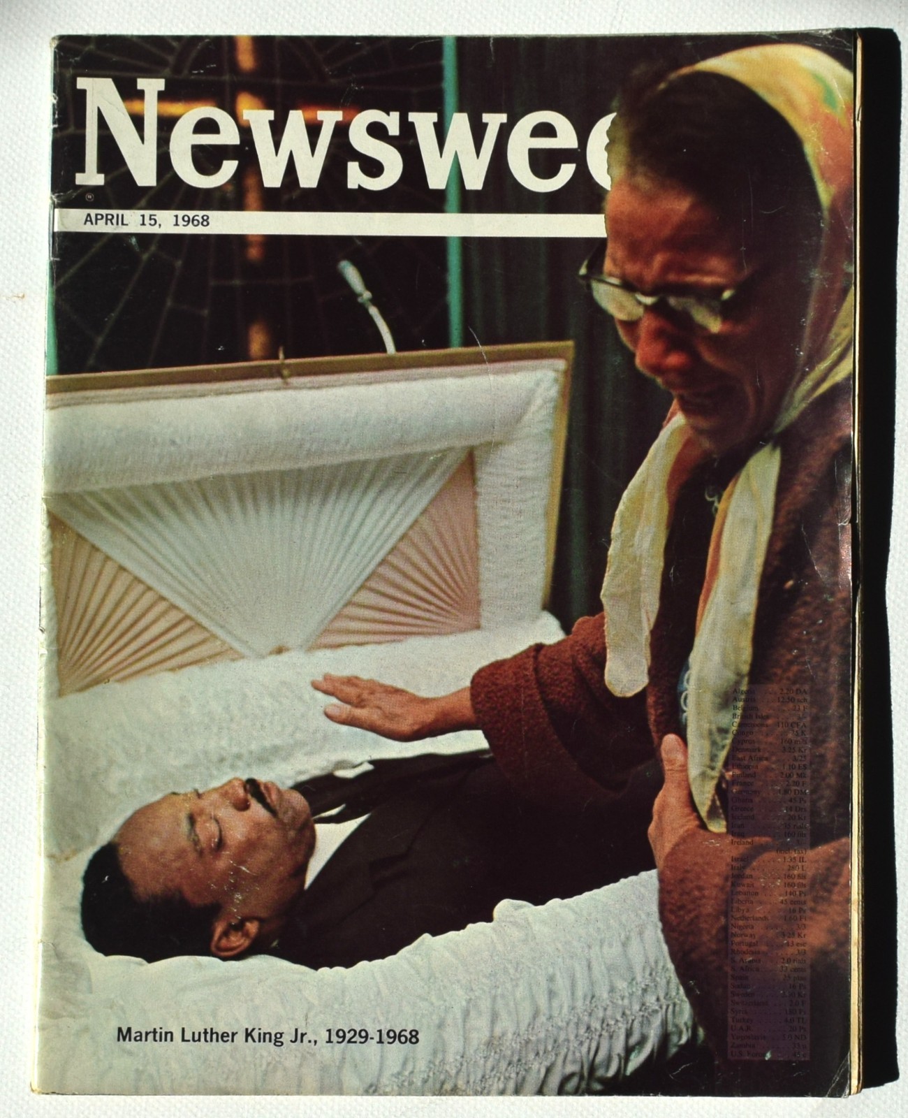 Newsweek Magazine April 15 1968 Martin Luther King Jr. 1929 - 1968 European ed.