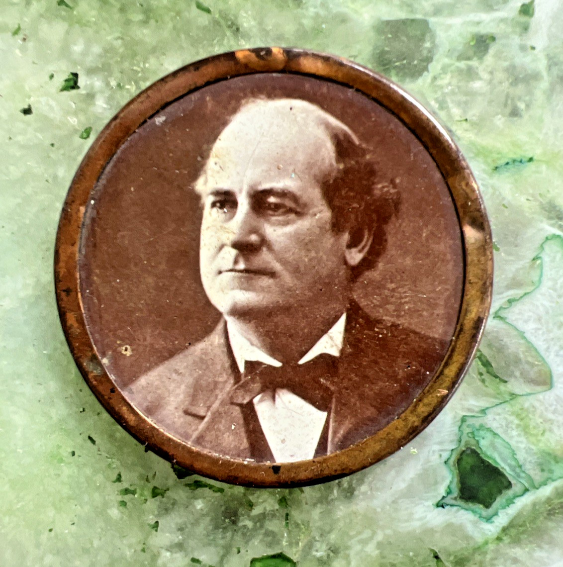 ATQ.  1896-1908 WILLIAM JENNINGS BRYAN PRESIDENTIAL CAMPAINGN MINIATURE PORTRAIT