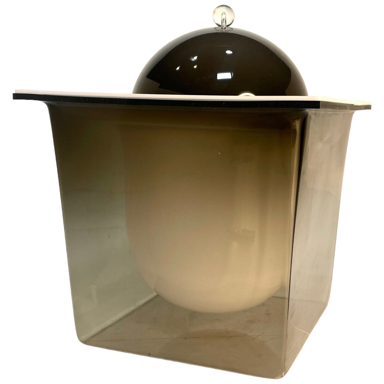 Atomic Mod Server MCM Lucite Ice Bucket Space Age Dome Vintage Mid Century