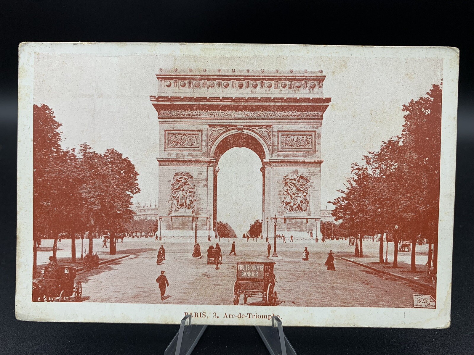 ARC DE TRIOMPHE, Antique French Postcard, Paris, ÉMILE J. BANNIER, unused, rare