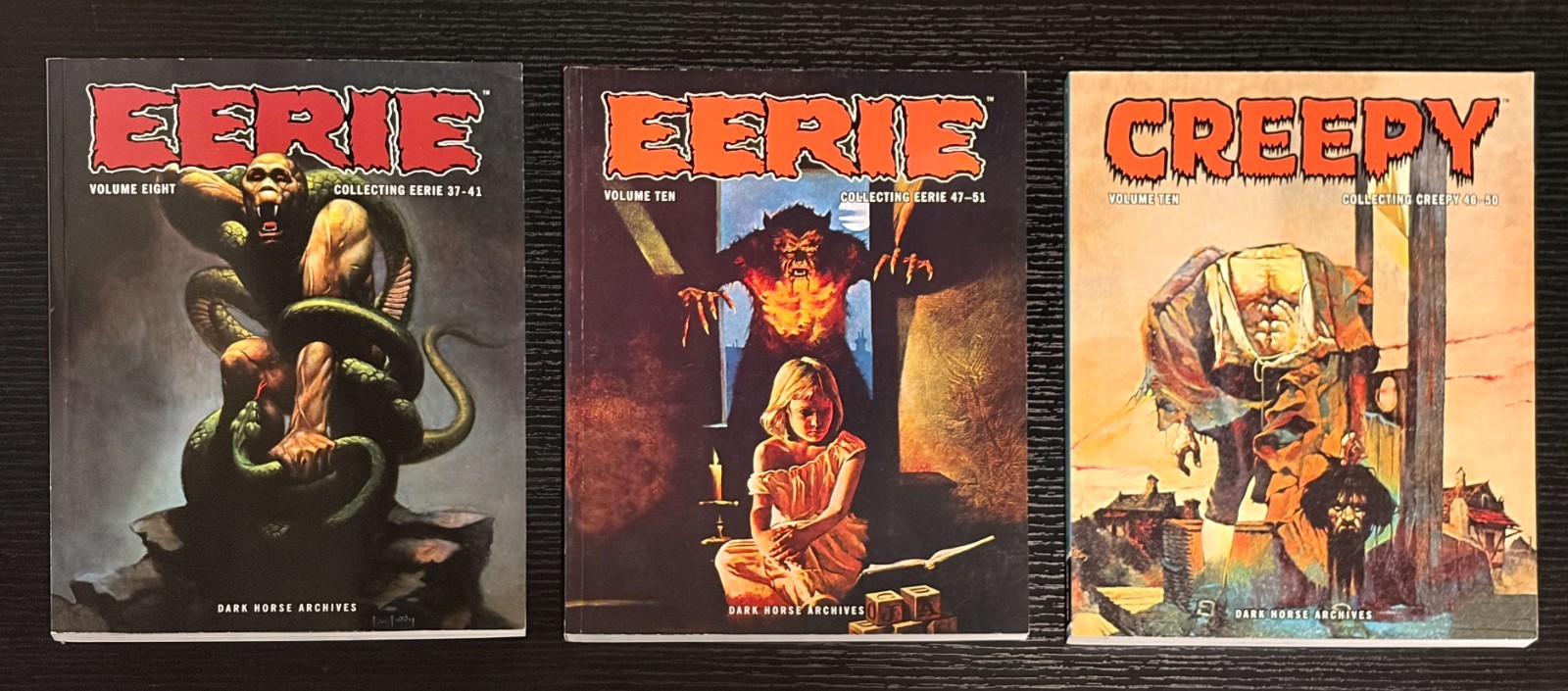 LOT OF 3 EERIE VOL 8 & 10 + CREEPY VOL 10 GN/TBP'S DARK HORSE ARCHIVES VF+  $75