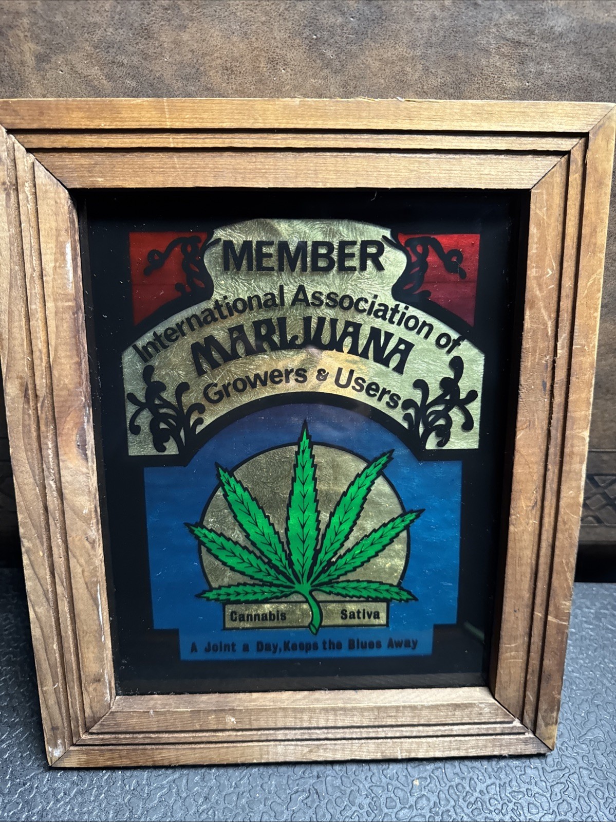 Vtg International Association Marijuana Growers & Users Carnival Prize Mirror