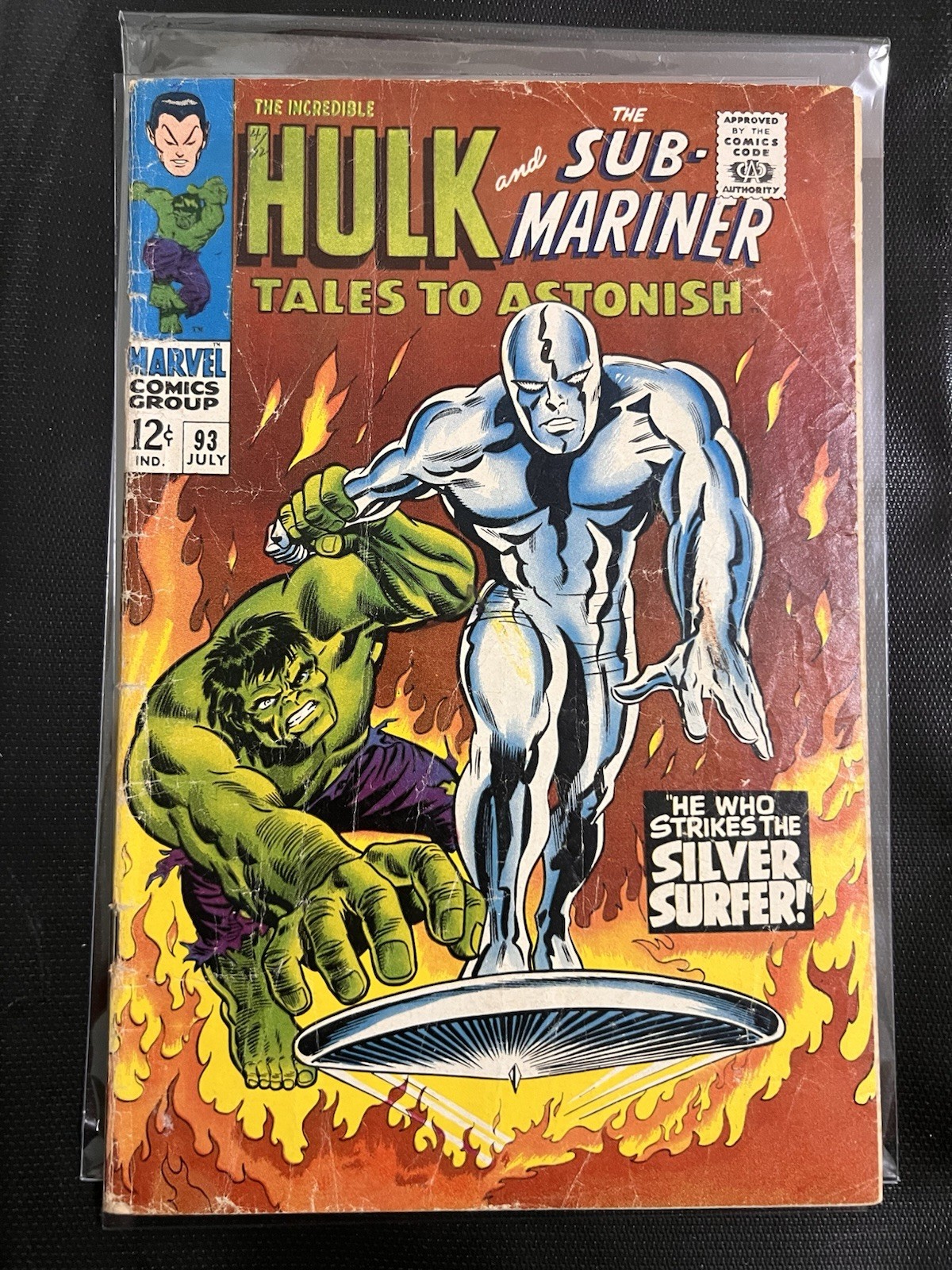 Tales To Astonish #93 VG Silver Surfer Vs Incredible Hulk Marvel 1967