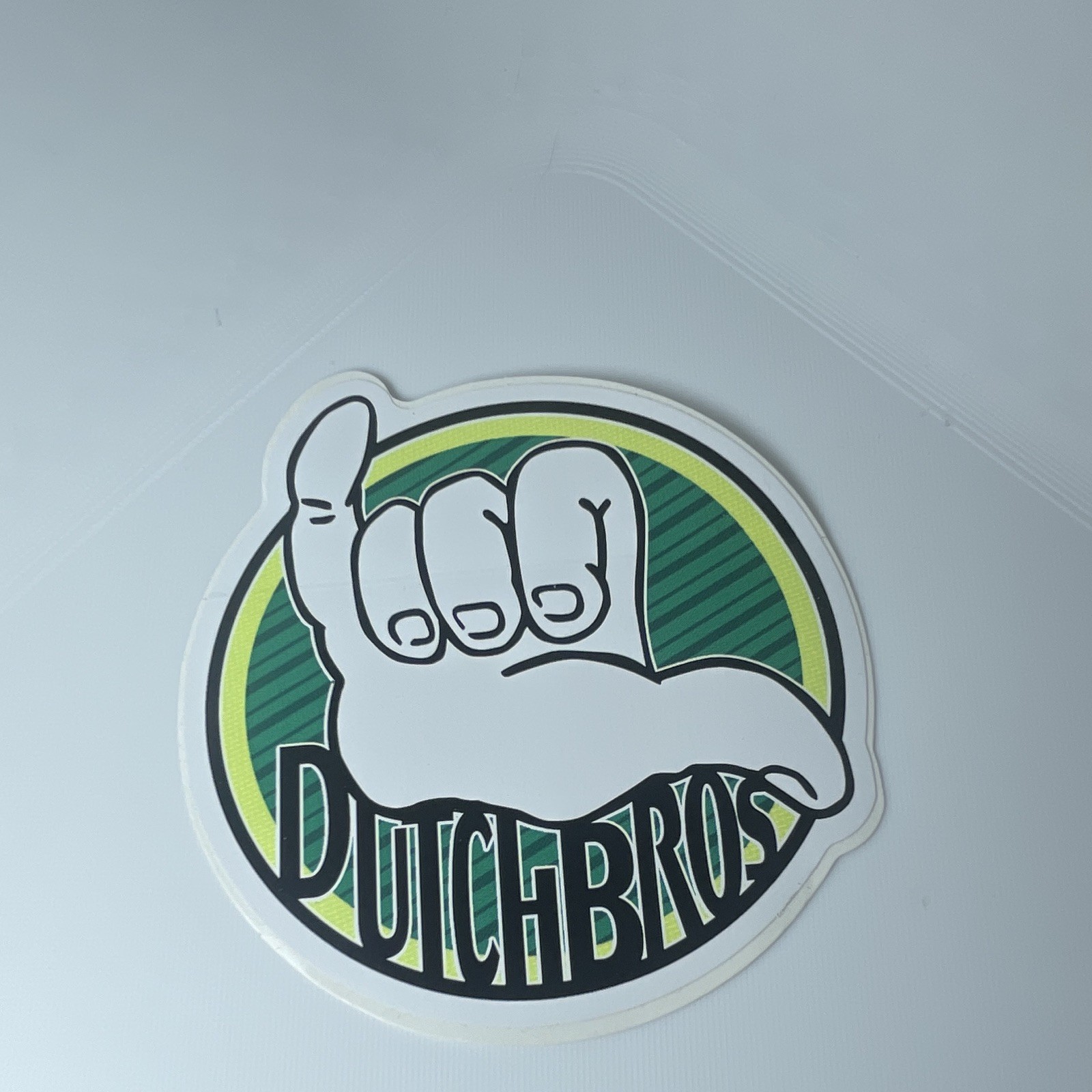 Vintage Dutch Bros Shaka Hand Logo Sticker - Green Black YellowOregon ducks 2012