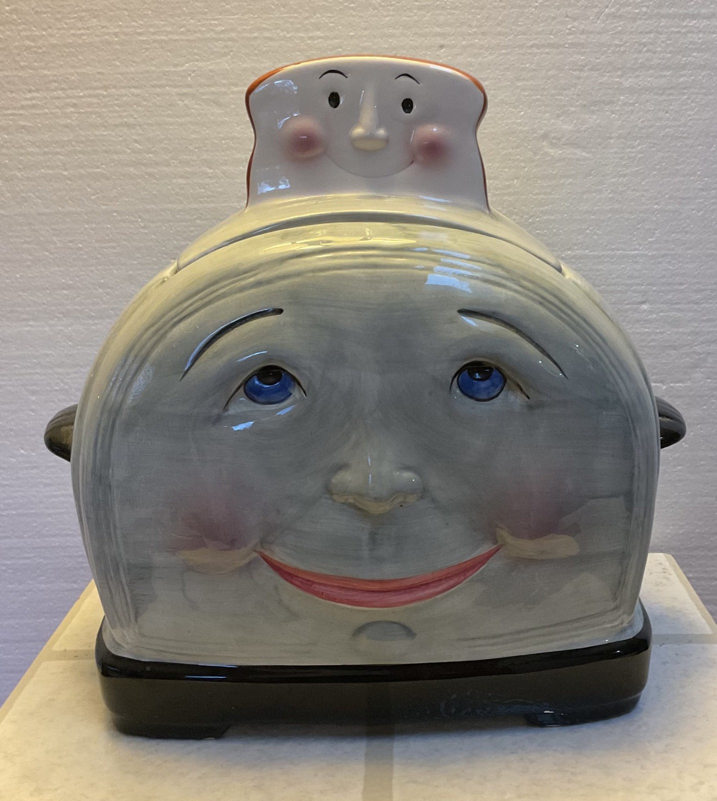 Vintage Clay Art San Francisco Toaster Cookie Jar Toast Handles 1990s 10\