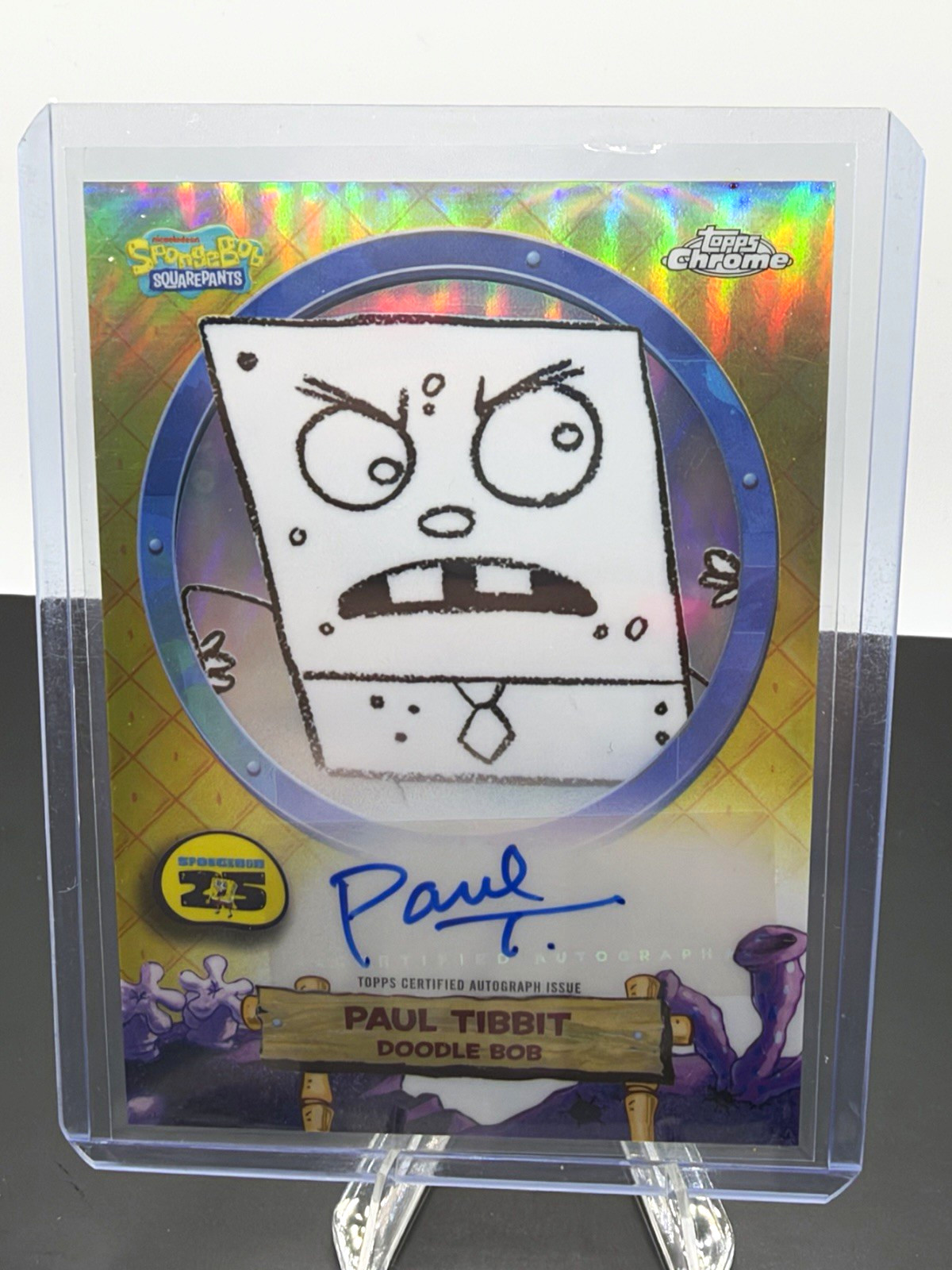 2025 Topps Chrome SpongeBob DoodleBob Paul Tibbitt Auto SA-DO