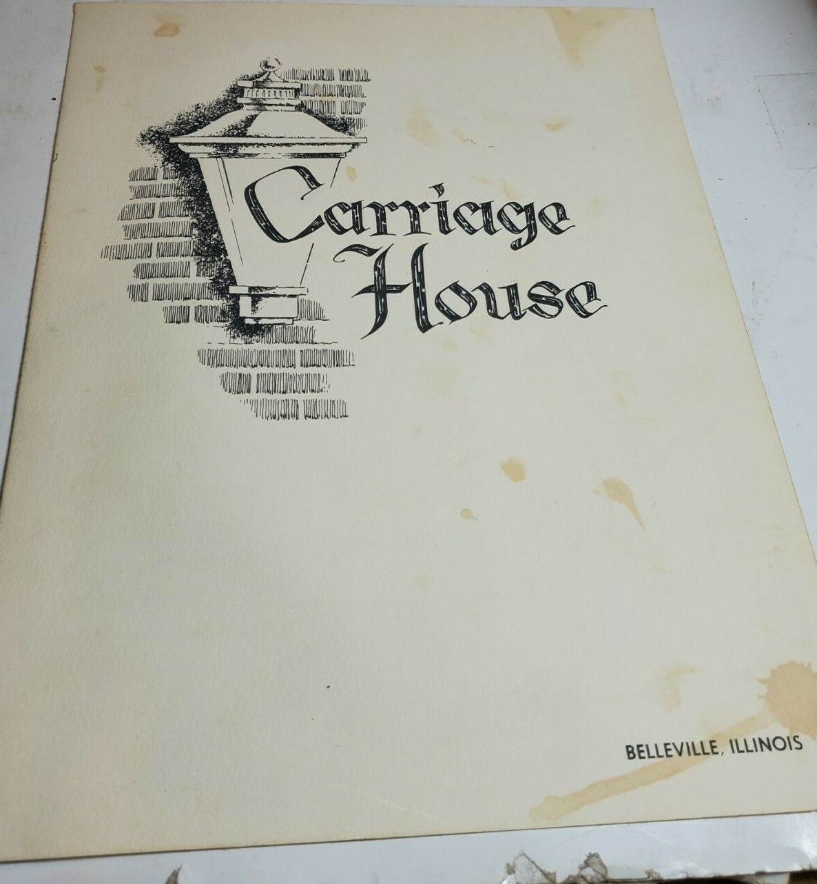 Vintage 1960s  Carriage House Restaurant Belleville Illinois..