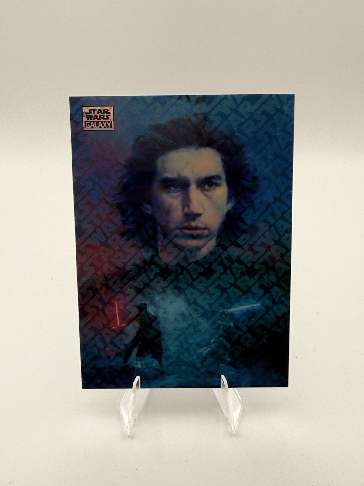 2025 Topps Star Wars Galaxy The Duel Kylo Ren vs Rey Card #3 /77 Logofractor