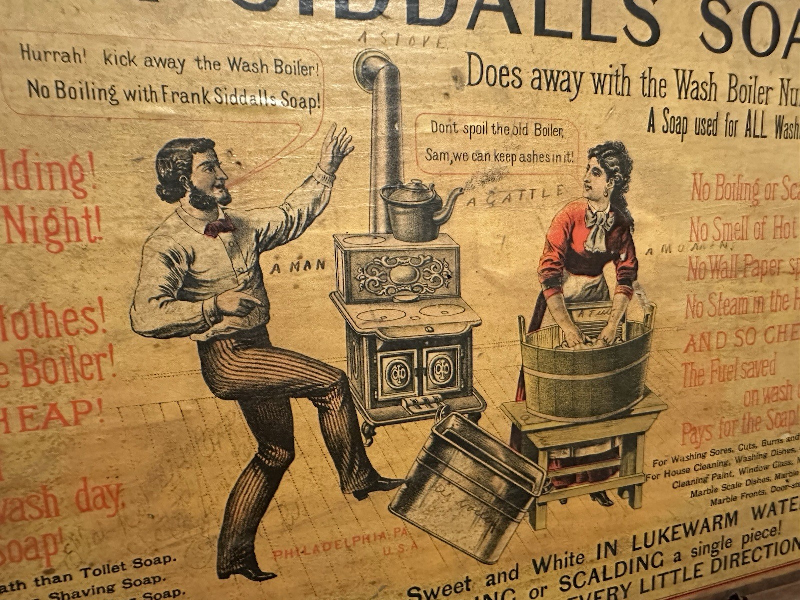 Frank Siddalls Vintage Soap Advertising Crate General Store Box AMAZING LABEL