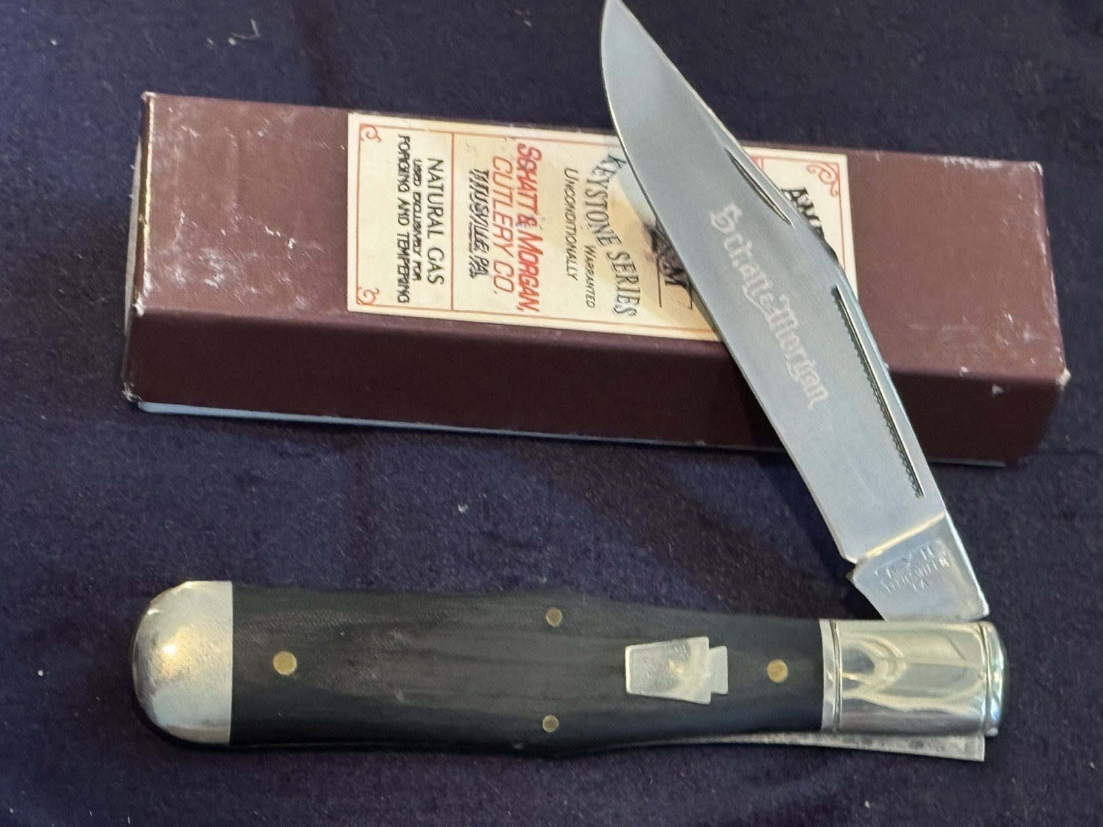 Rare Schatt & Morgan Black Micarta #02 Large Coke Bottle 1 of 75 Queen 🔥