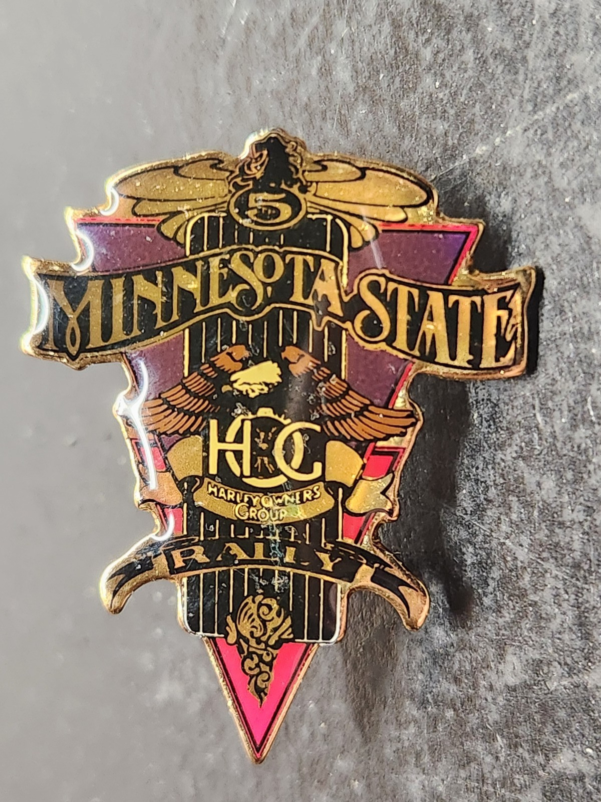 Vintage Minnesota State Rally Harley Owners Group Pin