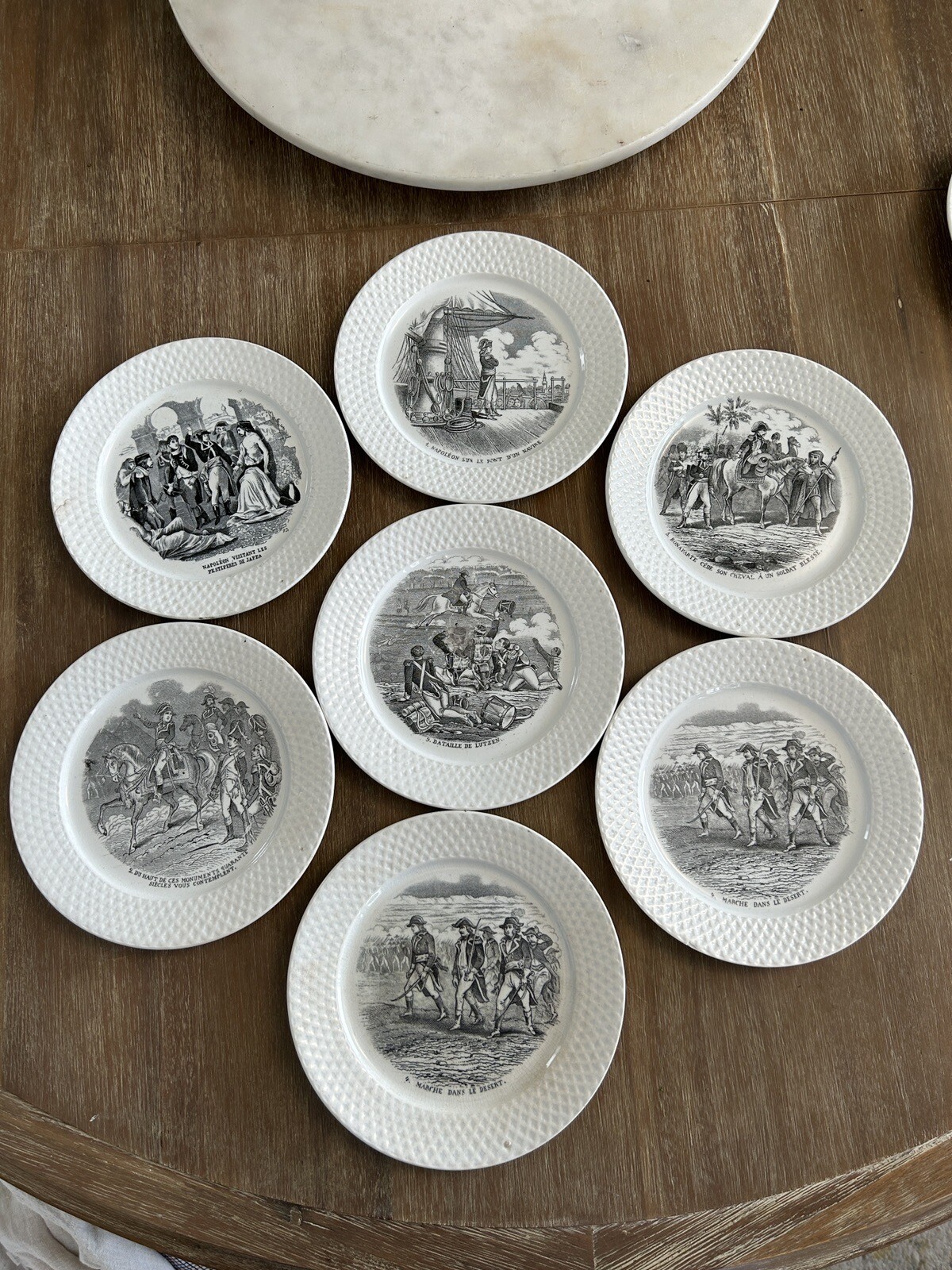 1800\'s NAPOLEON BONAPARTE Societe Ceramique Maastricht COLLECTOR Plates Set of 7