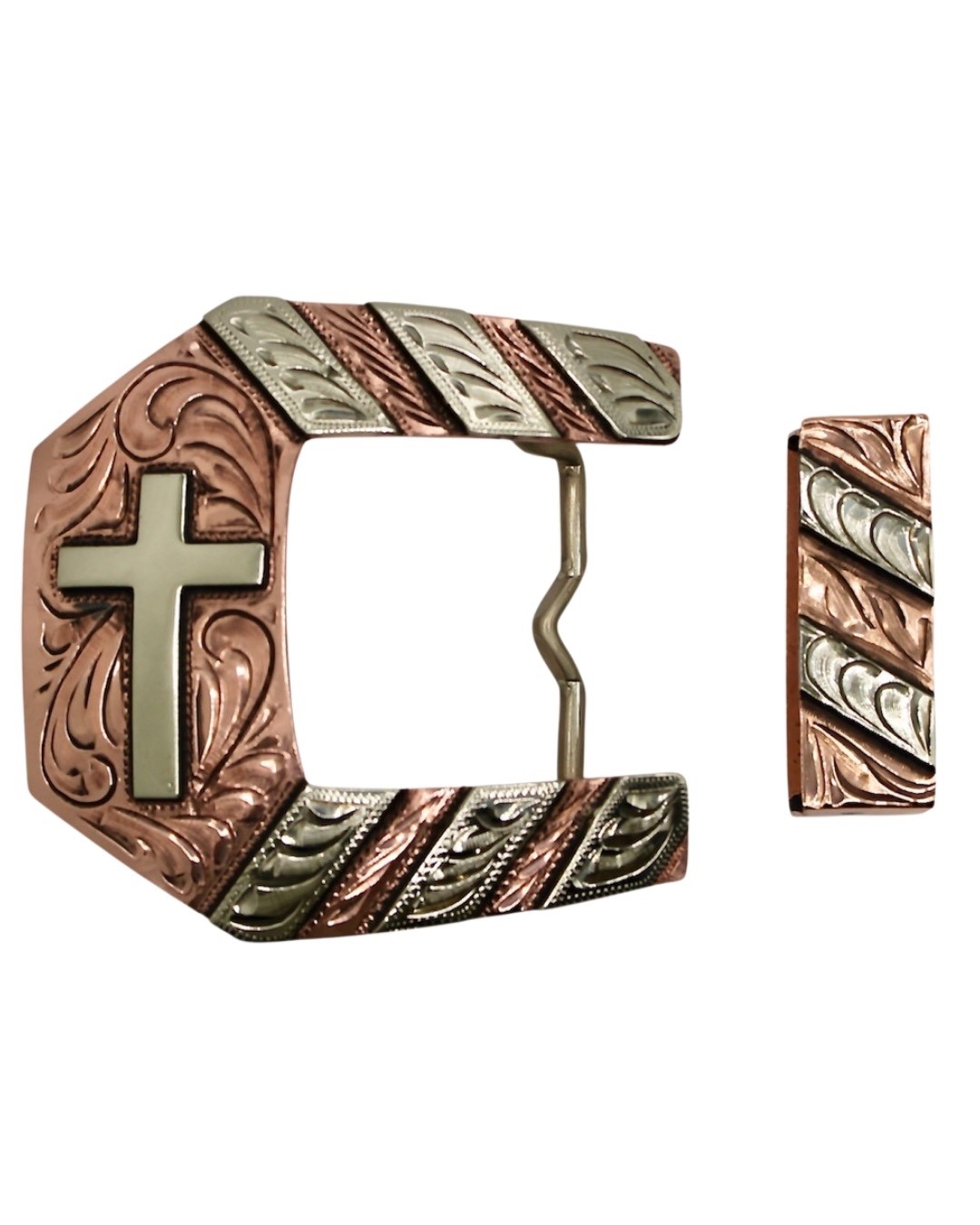 Western Ranger Belt Buckle- Presidio 2 Piece Ranger Buckle W/ CROSS