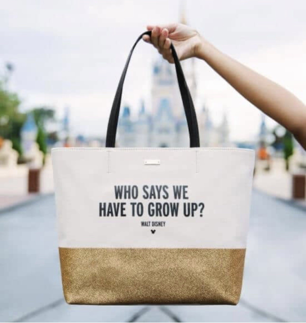 Kate Spade Disney “Who Says We Have To Grow Up?” Tote NWT