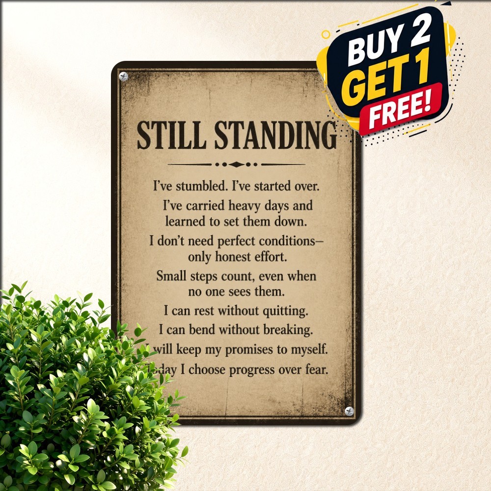 Funny Aging Milestone Quote Tin Sign Humorous Birthday Office Metal Plaque