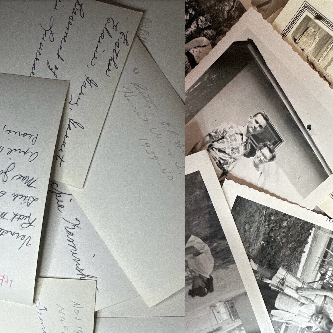 GENEALOGY PHOTO MYSTERY PIC FULL NAMES Vintage Black & White Identified Photo
