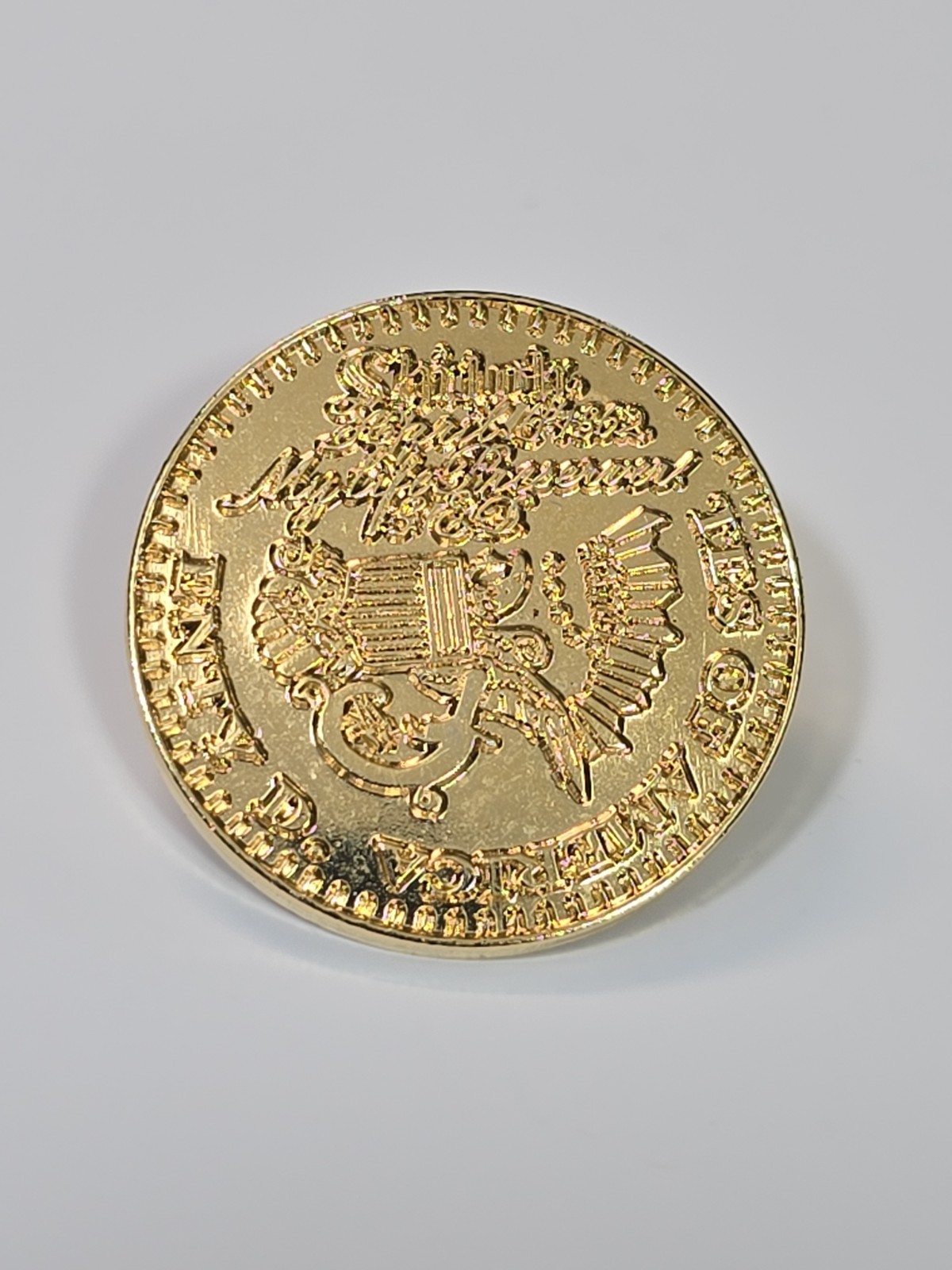Hunley Captain George Dixon's Lucky $20 Gold Coin Replica Souvenir Lapel Pin