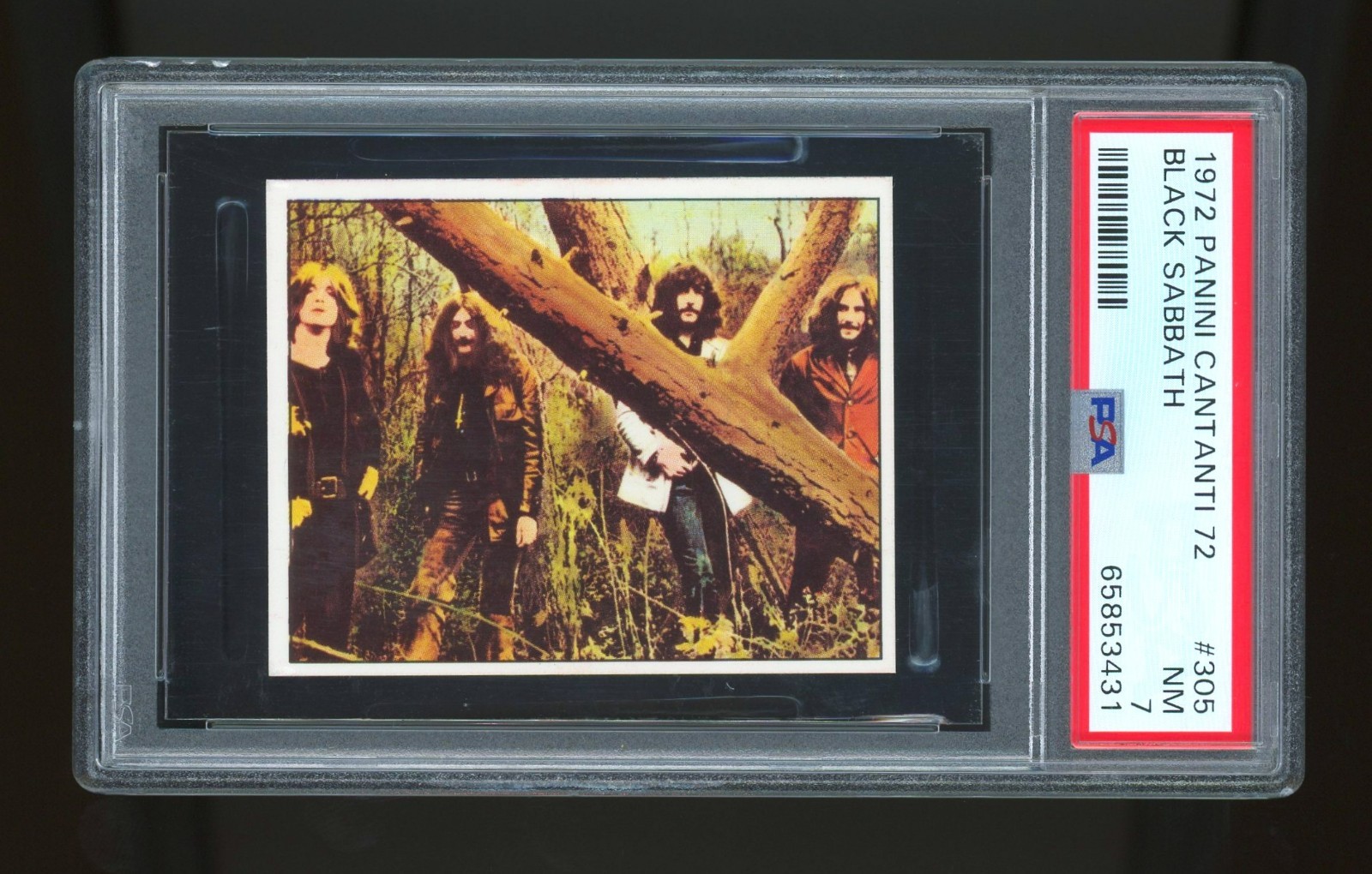 RARE 1972 Panini Cantanti Black Sabbath (PSA 7) (VERY LOW POP)
