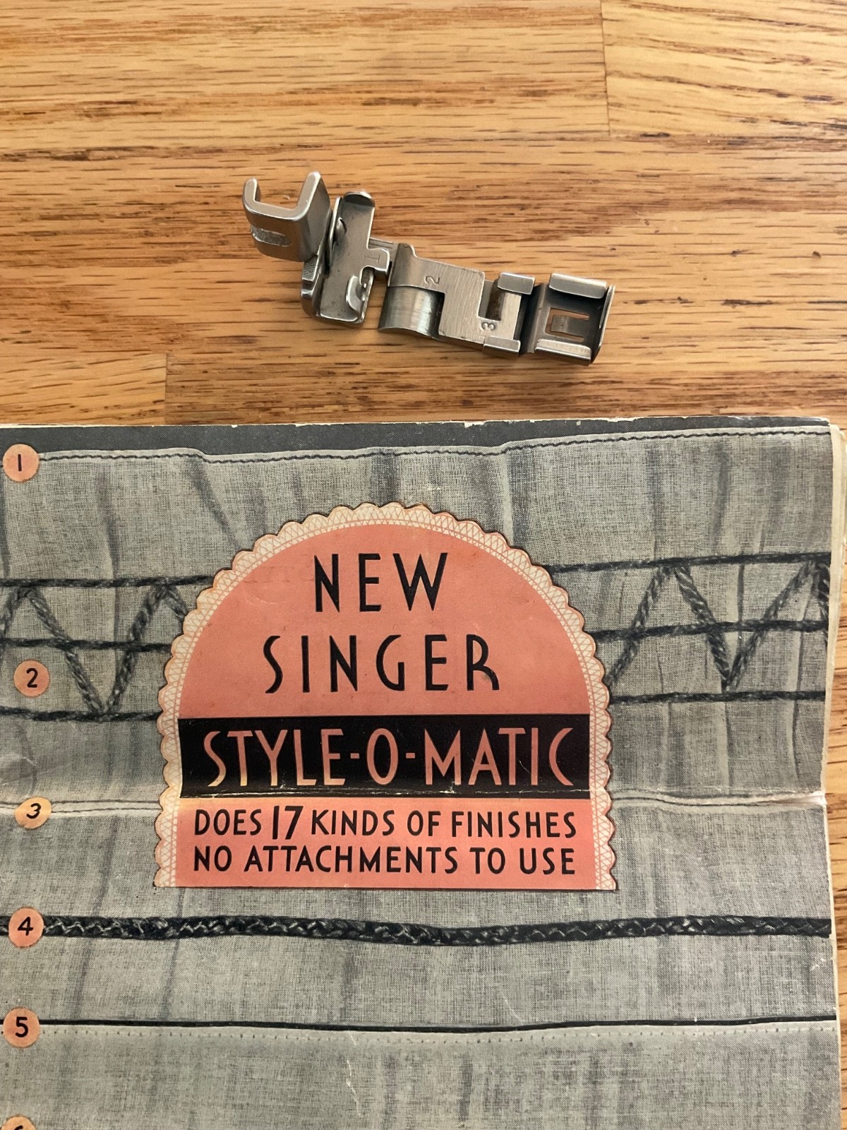 Rare Singer Style-O-Matic  Attachment for 221 222 201 66  Sewing Machines 121095