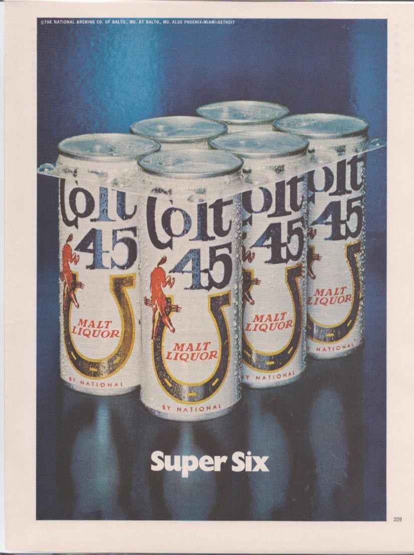 Vintage 1970s Colt 45 Malt Liquor Print Advertisement - Original
